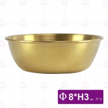 青銅金簡約佐料碟-Φ8xH3cm