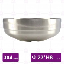 韓式304真空鍍鈦大碗(金)-Φ23xH8cm