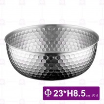 不鏽鋼錘紋調理碗-Φ23xH8.5cm