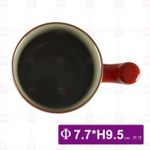 木把色釉杯(紅)-Φ7.7xH9.3cm
