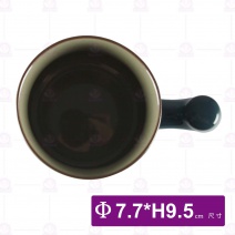 木把色釉杯(綠)-Φ7.7xH9.3cm