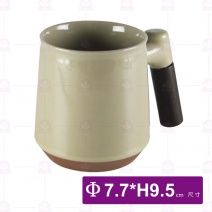 木把色釉杯(灰綠)-Φ7.7xH9.3cm