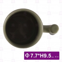 木把色釉杯(灰綠)-Φ7.7xH9.3cm
