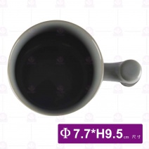 木把色釉杯(灰藍)-Φ7.7xH9.3cm