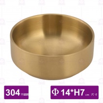 韓式304真空鍍鈦深湯碗-Φ14xH7cm