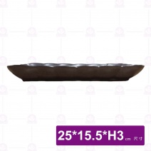 綠花11吋寬燒物盤-25x15.5xH3cm