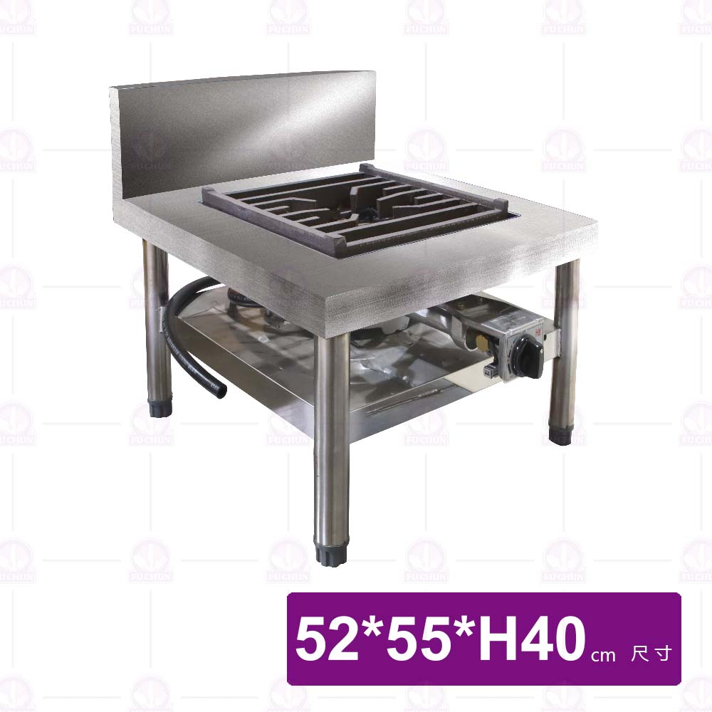 【組】單平口湯爐台低(電子點火爐具+調節器)