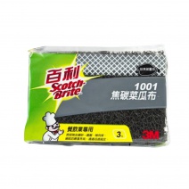 【3M】黑金鋼1001焦炭百利菜瓜布 (3片/包)