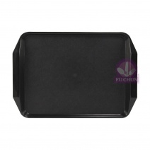 P802-17 PP信山托盤 點點-黑色 42.7x30xH3.5cm