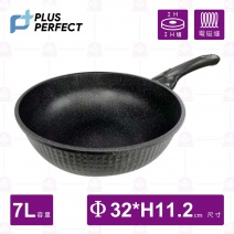 【PERFECT理想】韓國石墨烯IH不沾炒鍋(無蓋)-32cm