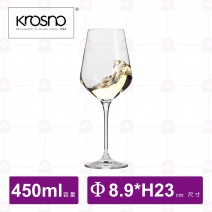 【KROSNO】K09738前衛創新水晶白酒杯(4入/盒)-450ml