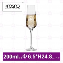 【KROSNO】K09721前衛創新水晶香檳杯(4入/盒)-200ml
