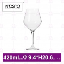 【KROSNO】K09714前衛創新水晶啤酒杯(4入/盒)-420ml