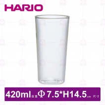 【HARIO】H29222日製耐熱薄吹平底杯(6入/盒)-420ml