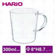 【HARIO】H19742日製耐熱玻璃馬克杯(2入/盒)-300ml