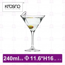 【KROSNO】K29354前衛創新水晶馬丁尼杯(6入/盒)-240ml