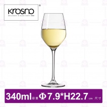 【KROSNO】K89149華麗水晶白酒杯(6入/盒)-340ml
