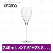 【KROSNO】K47976聖潔典雅水晶氣泡酒杯(6入/盒)-240ml