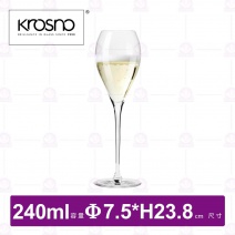 【KROSNO】K47976聖潔典雅水晶氣泡酒杯(6入/盒)-240ml