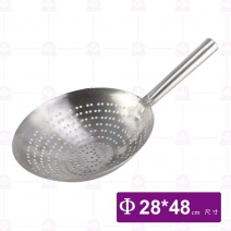304不鏽鋼漏杓-Φ28x48(全長)cm
