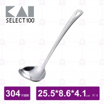 【日本貝印】SELECT 100 一體成型湯杓-25.5cm(DH-3145
