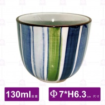 四色線條水杯-130ml