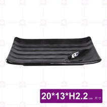 【HS】F-B4208 燒肉盤 8吋(黑)-20x13xH2.2cm