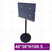 三合一告示牌(黑)(平圓座/可調整角度)-48x36xH100.5cm