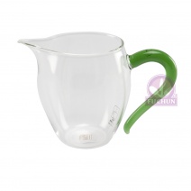 CY082-1 綠色玻璃茶海 7*10cm