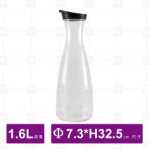 壓克力果汁瓶 (黑蓋)(大)-1.6L