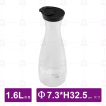 壓克力果汁瓶 (黑蓋)(大)-1.6L