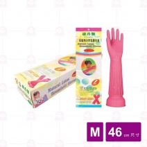 【康乃馨】乳膠手套 M(伸縮加長型18'') 46cm