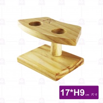 木手捲架 2孔-楓 Φ17xH9cm