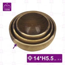 【菊川本味】櫻桃木碗(無腳弧邊)-Φ14xH5.5cm