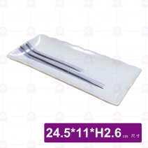 多彩長方盤10吋-24.5x11xH2.6cm