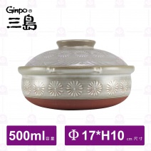 【日本三島】5.5砂鍋 (附蓋)Φ17xH10cm