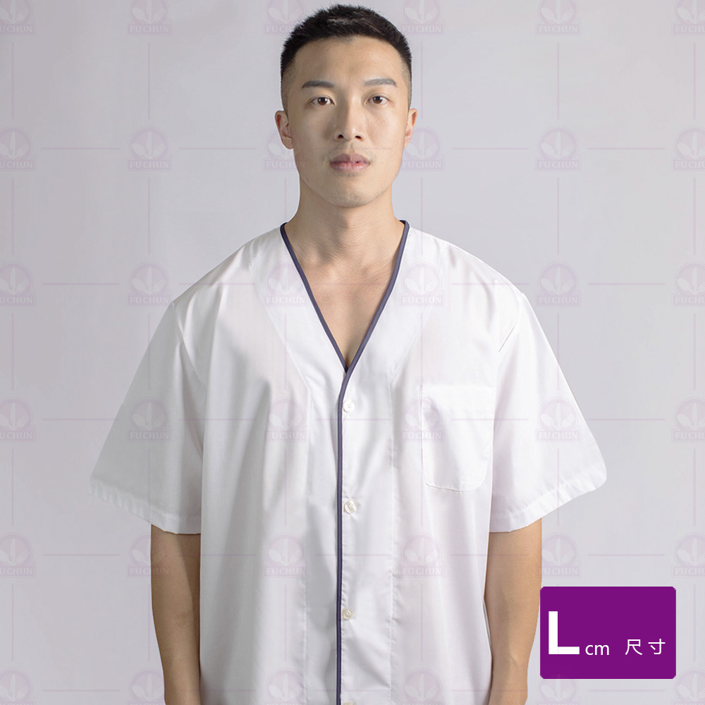 A206 日式廚師服 單扣藍邊 L