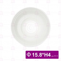 【台灣美耐】K72006波紋圓深盤內白外黑(9入/盒)