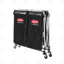 【美國Rubbermaid】雙格X型摺疊推車 95.3*61.2*86.4cm