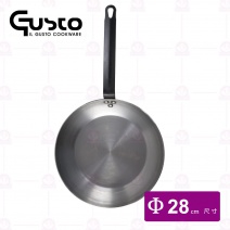 【GUSTO】商用碳鋼平底鍋3.0mm厚 Φ28cm