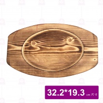 736-25 彩色焗烤鍋-木板 32.2x19.3cm