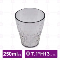 【鎰滿】PC水杯(格紋)(灰色)(12入/盒)-250ml
