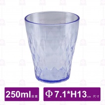【鎰滿】PC水杯(格紋)(藍色)(12入/盒)-250ml