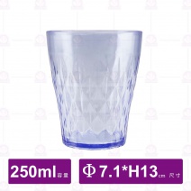 【鎰滿】PC水杯(格紋)(藍色)(12入/盒)-250ml
