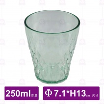 【鎰滿】 PC水杯(格紋)(綠色)(12入/盒)-250ml