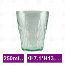 【鎰滿】 PC水杯(格紋)(綠色)(12入/盒)-250ml