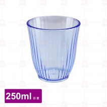 【鎰滿】YM-1815 PC條紋水杯-藍  250cc (12入/盒)