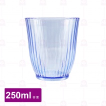 【鎰滿】YM-1815 PC條紋水杯-藍  250cc (12入/盒)