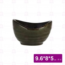 【宜瓷】綠天目凹碟 9.6x8x5cm(40入/盒)