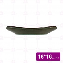 【宜瓷】綠天目四方小盤 16cm(20入/盒)